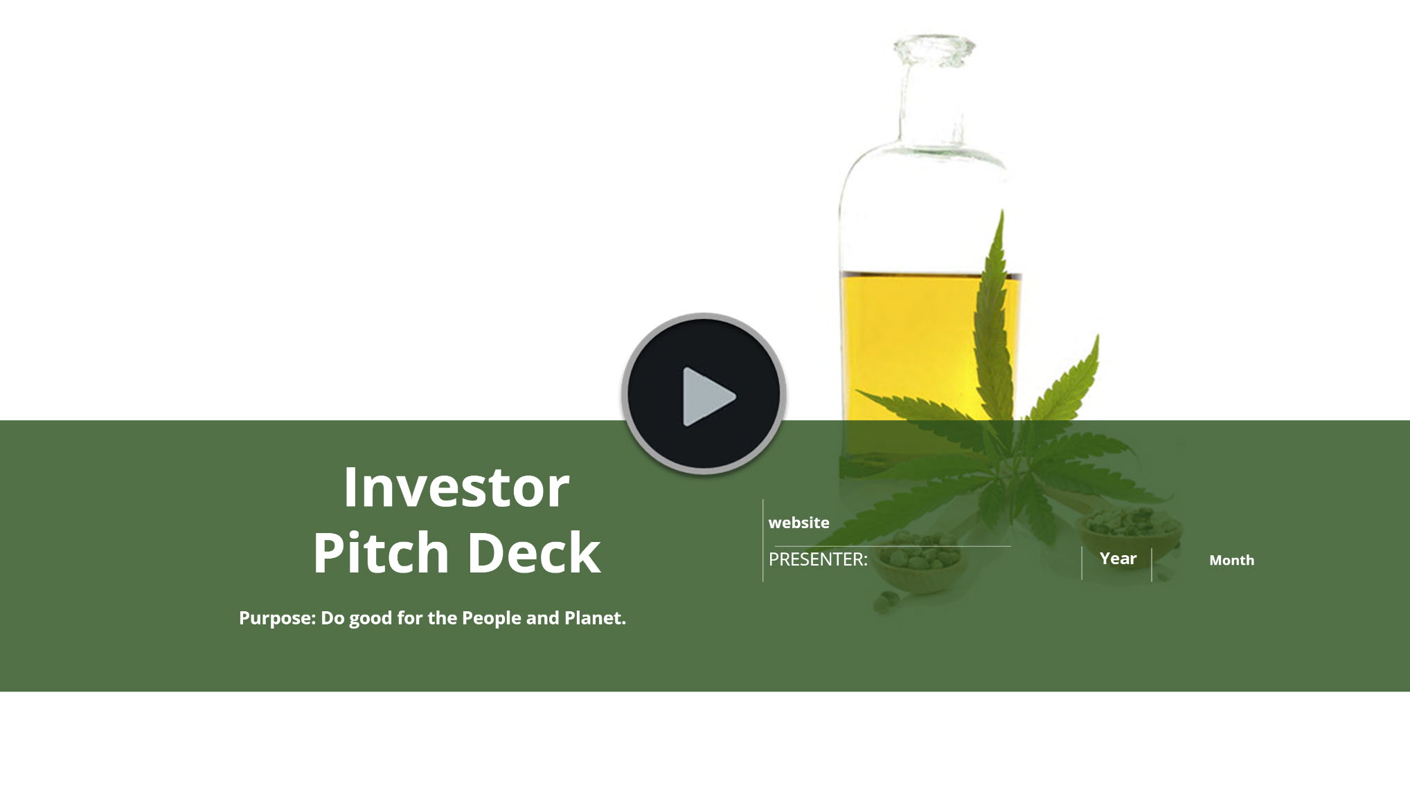 Hemp CBD Extraction Manufacturing and Retail Investor Pitch Deck