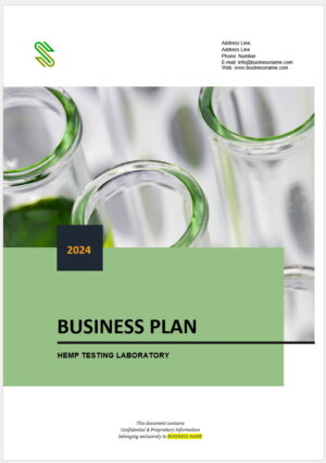 Hemp Testing Laboratory Business Plan Template