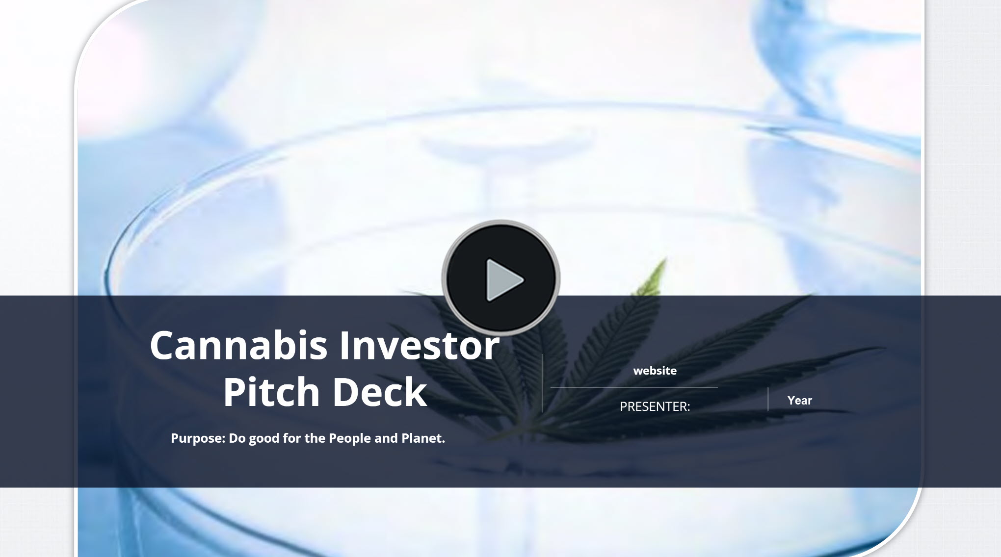 Cannabis Testing Laboratory Investor Pitch Deck