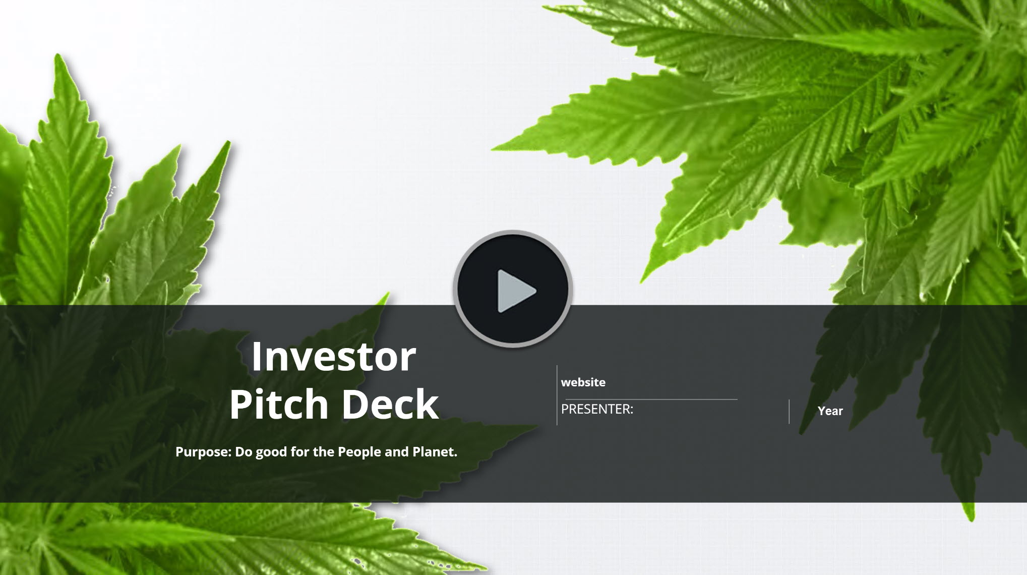 Cannabis and Hemp Branding and Digital Marketing Investor Pitch Deck