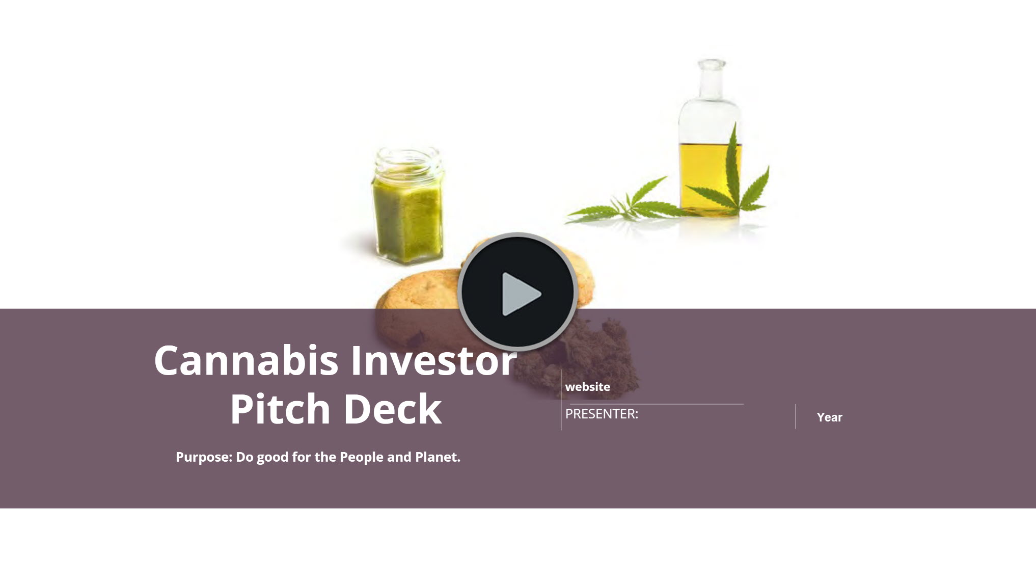 Cannabis Extraction Manufacturing Investor Pitch Deck Template