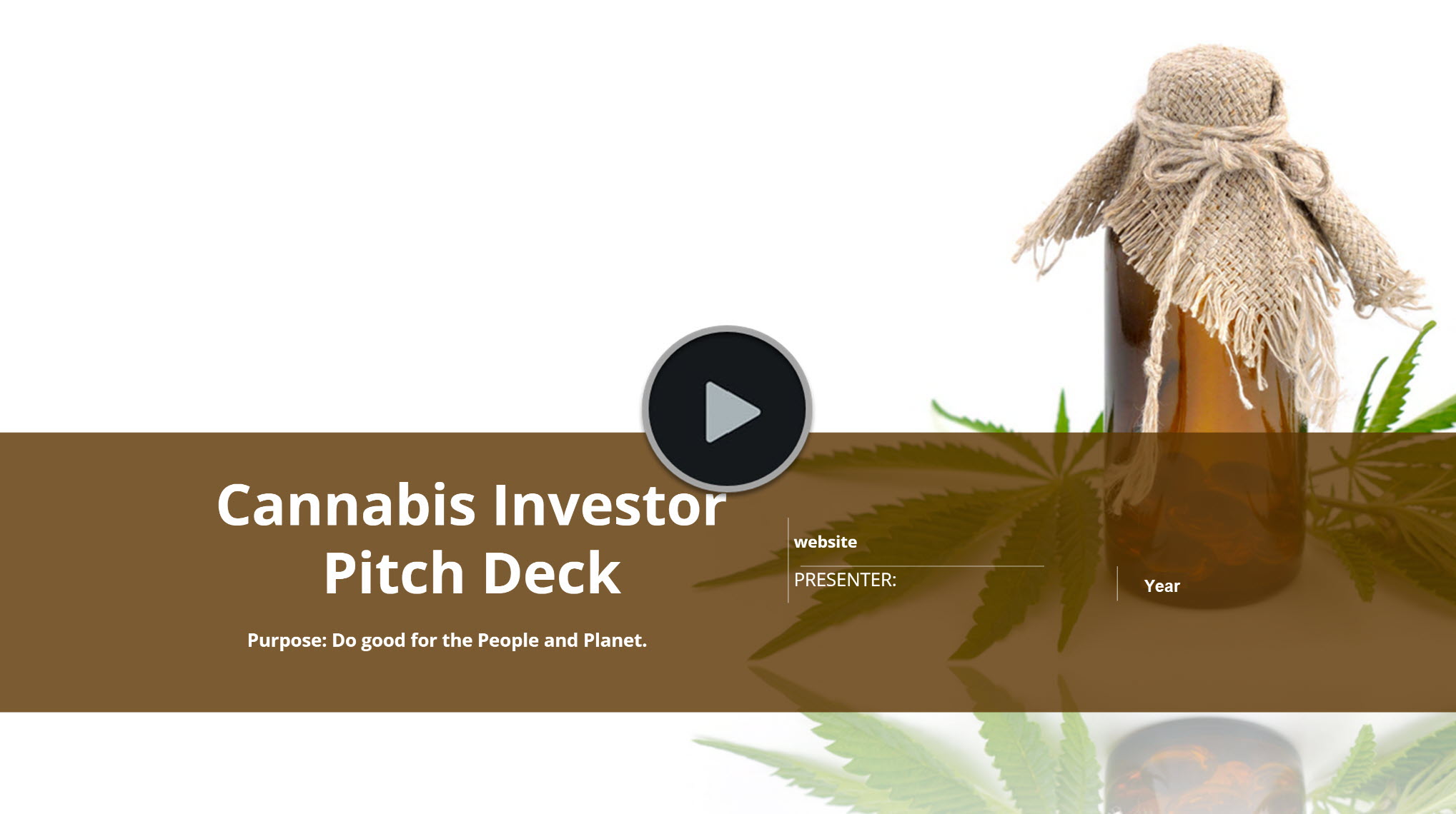 Cannabis Microbusiness Cultivation Manufacturing Pitch Deck