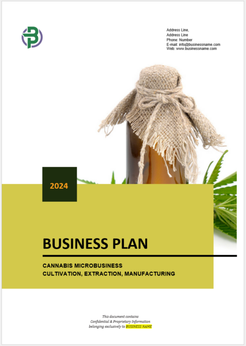 Cannabis Cultivation Manufacturing Microbusiness Business Plan Template