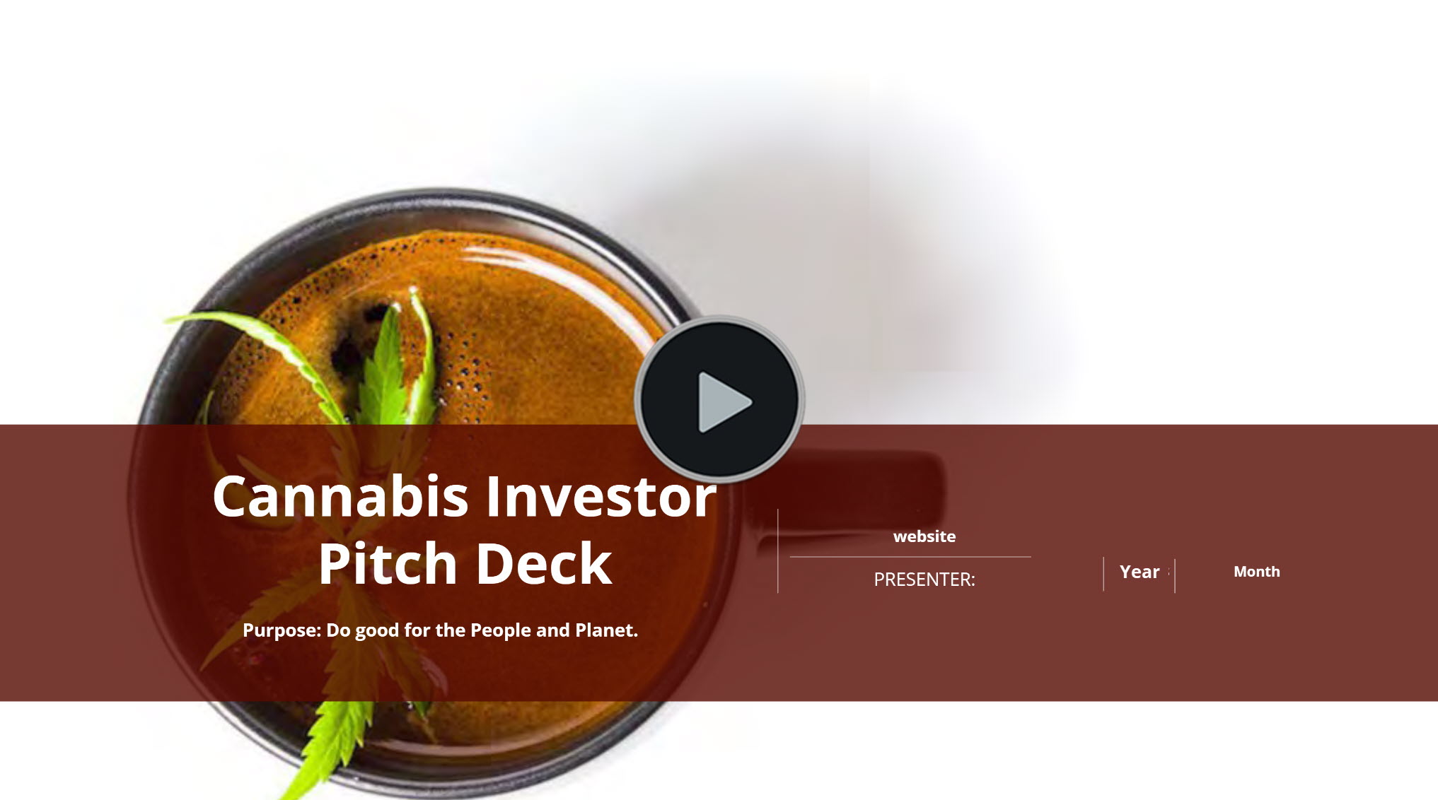 Cannabis Retail Lounge Investor Pitch Deck
