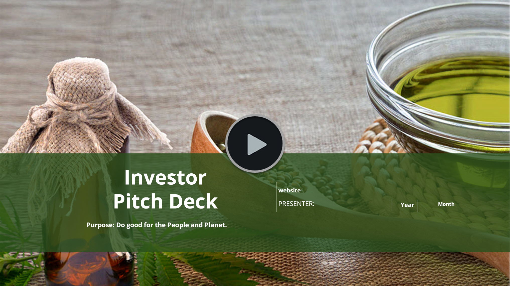 Hemp CBD Vertically Integrated Investor Pitch Deck Template