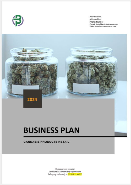 Cannabis Dispensary Business Plan Template Business Plan Templates