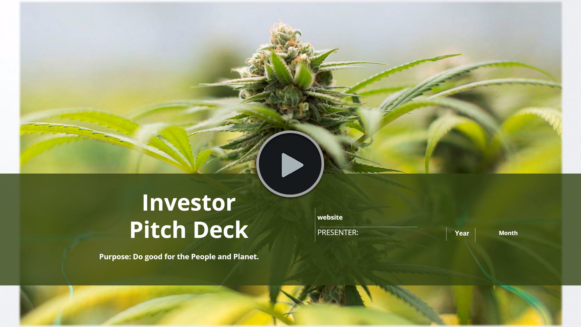 Hemp Cultivation Extraction Investor Pitch Deck Template