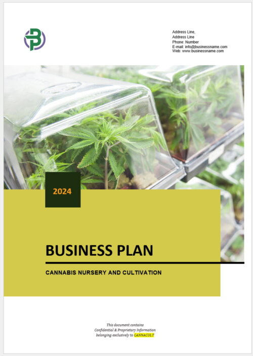 cannabis cultivation nursery business plan template