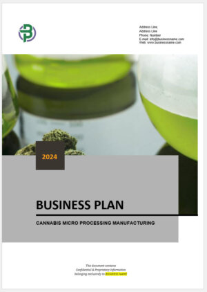 cannabis manufacturing microbusiness business plan template