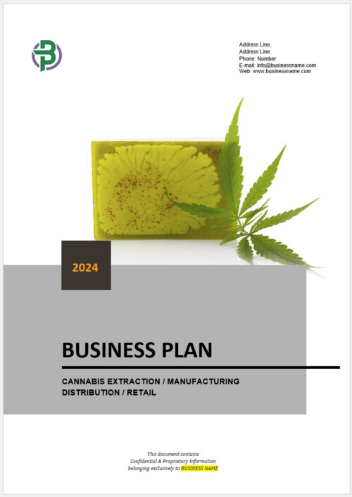 Cannabis Extraction Manufacturing Wholesale Retail Business Plan Template