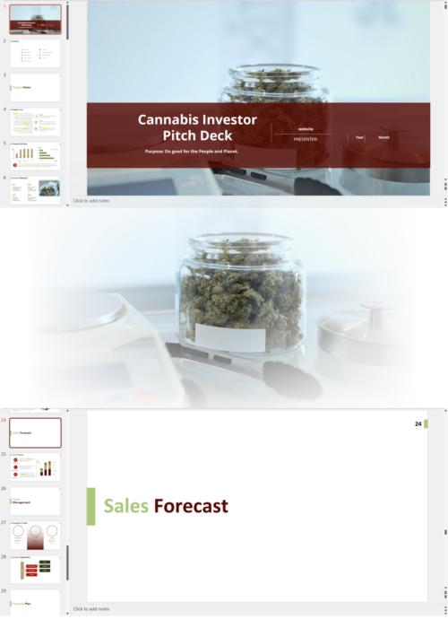 Cannabis Retail Microbusiness Investor Pitch Deck Template
