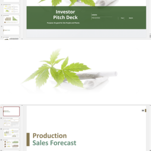 Cannabis and Hemp Flowers and Pre-rolls Manufacturing Wholesale/Retail Investor Pitch Deck Template