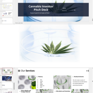 Cannabis Testing Laboratory Investor Pitch Deck Template